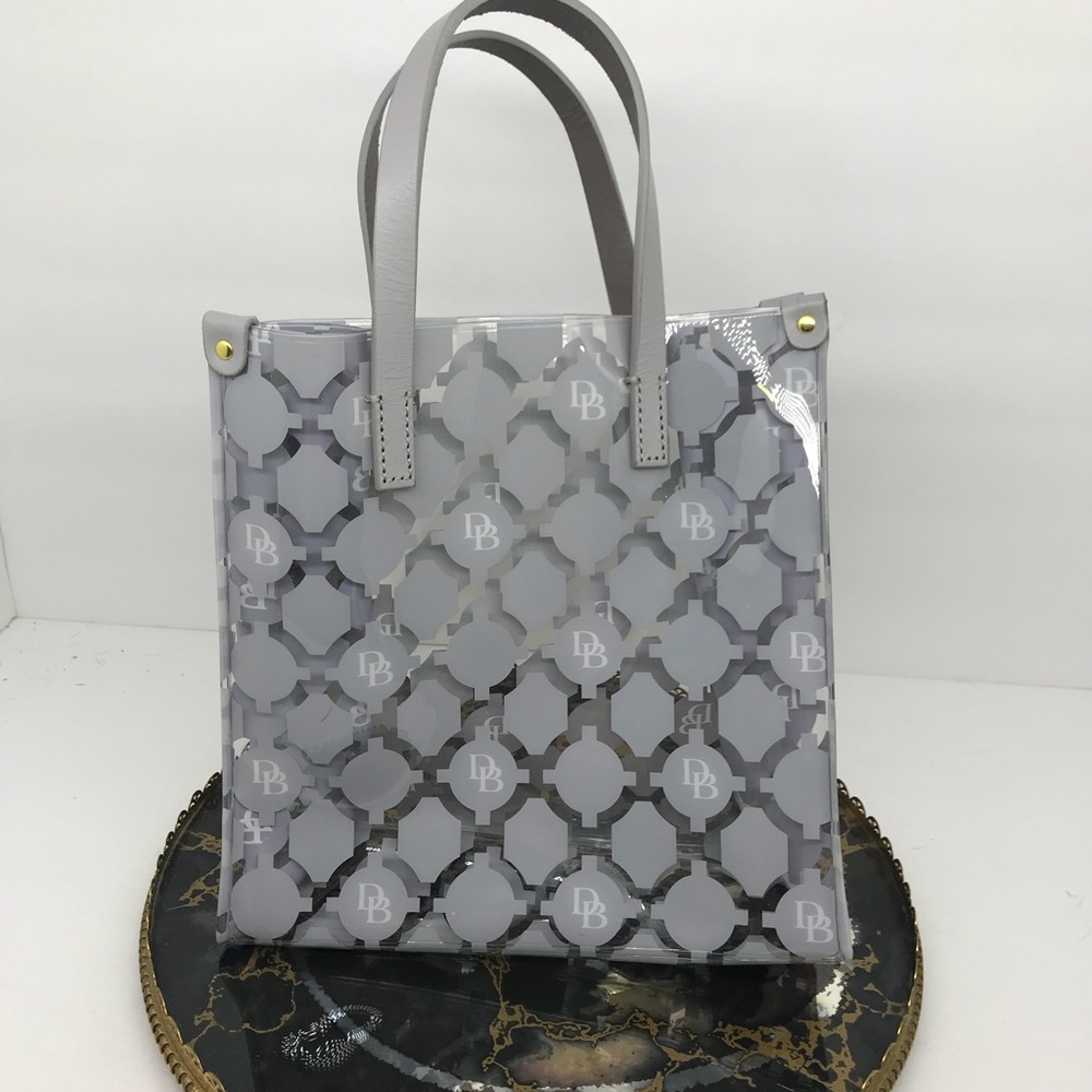 Clear Gray Dooney and Bourke Lunch Tote Authentic